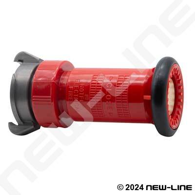 Red Polycarbonate Forestry Fog Nozzle - Round Bumper