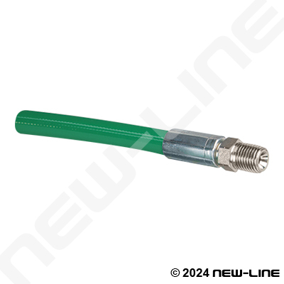 Green Sewer Jetting Hose (Small ID) - with Male NPT Ends