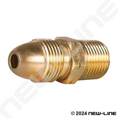 CGA Male POL Tailpiece x Male NPT Adapter (No O-Ring)