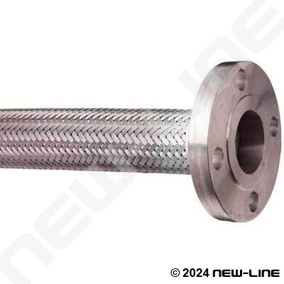 316 Stainless Steel Braided Hose with Fixed Flange Ends