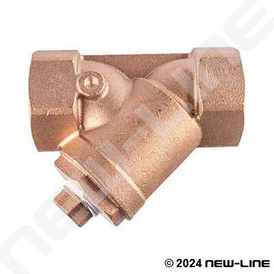 3/4'' Brass Y-Strainer With Plug Valve Connector Fitting