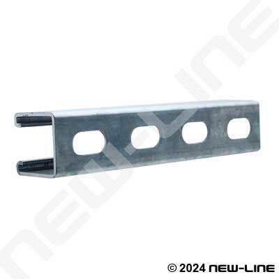 Channel Clamp Slotted Mounting Rail - Galvanized