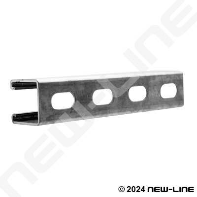 Channel Clamp Slotted Mounting Rail - Stainless Steel